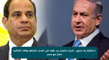 استفزاز بلا جدوى.. ضياء رشوان يرد بقوة على تهديد نتنياهو بوقف اتفاقية الغاز مع مصر